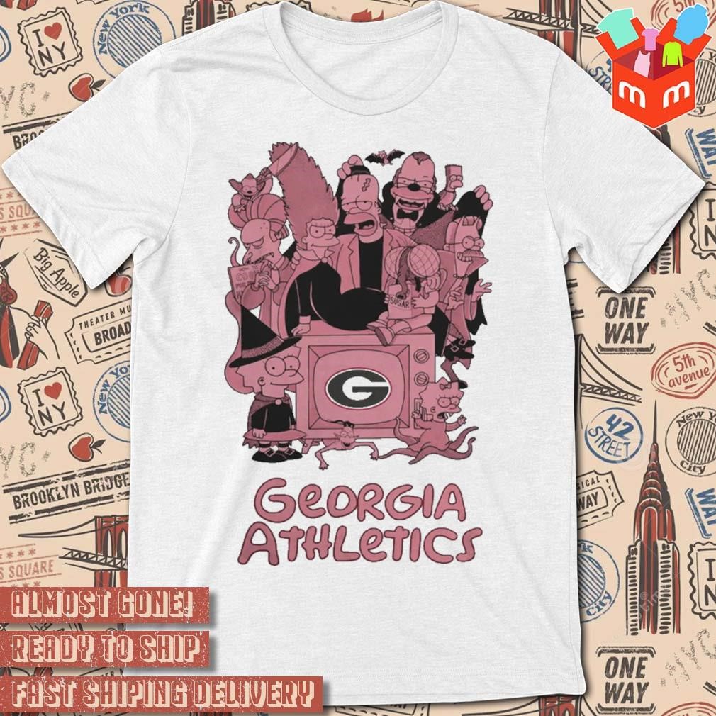 Georgia athletics the Simpsons halloween 2023 art design t-shirt