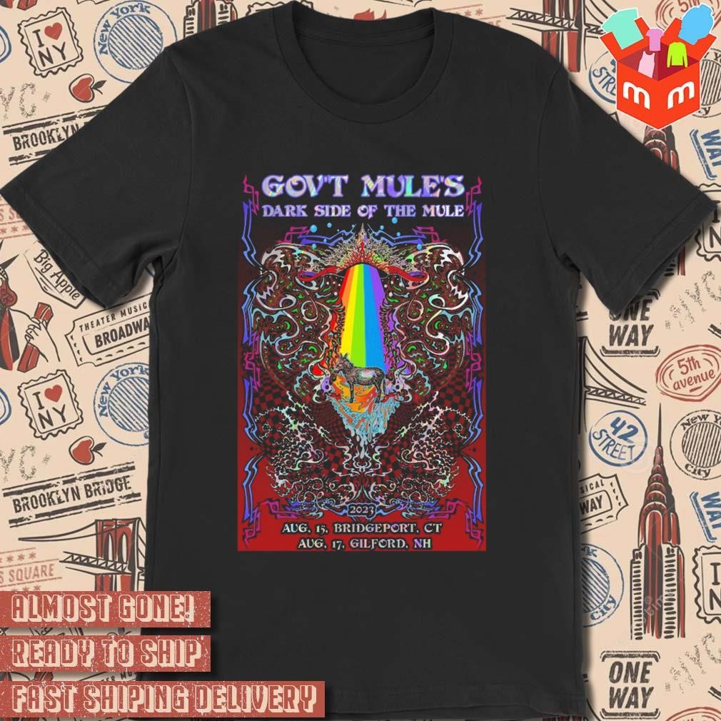 Gov't mule 08 15 2023 Bridgeport CT art poster design t-shirt