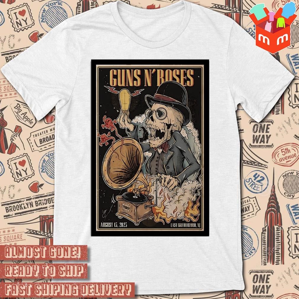 Guns n' roses metlife stadium Rutherford NJ aug tour 2023 art poster design t-shirt