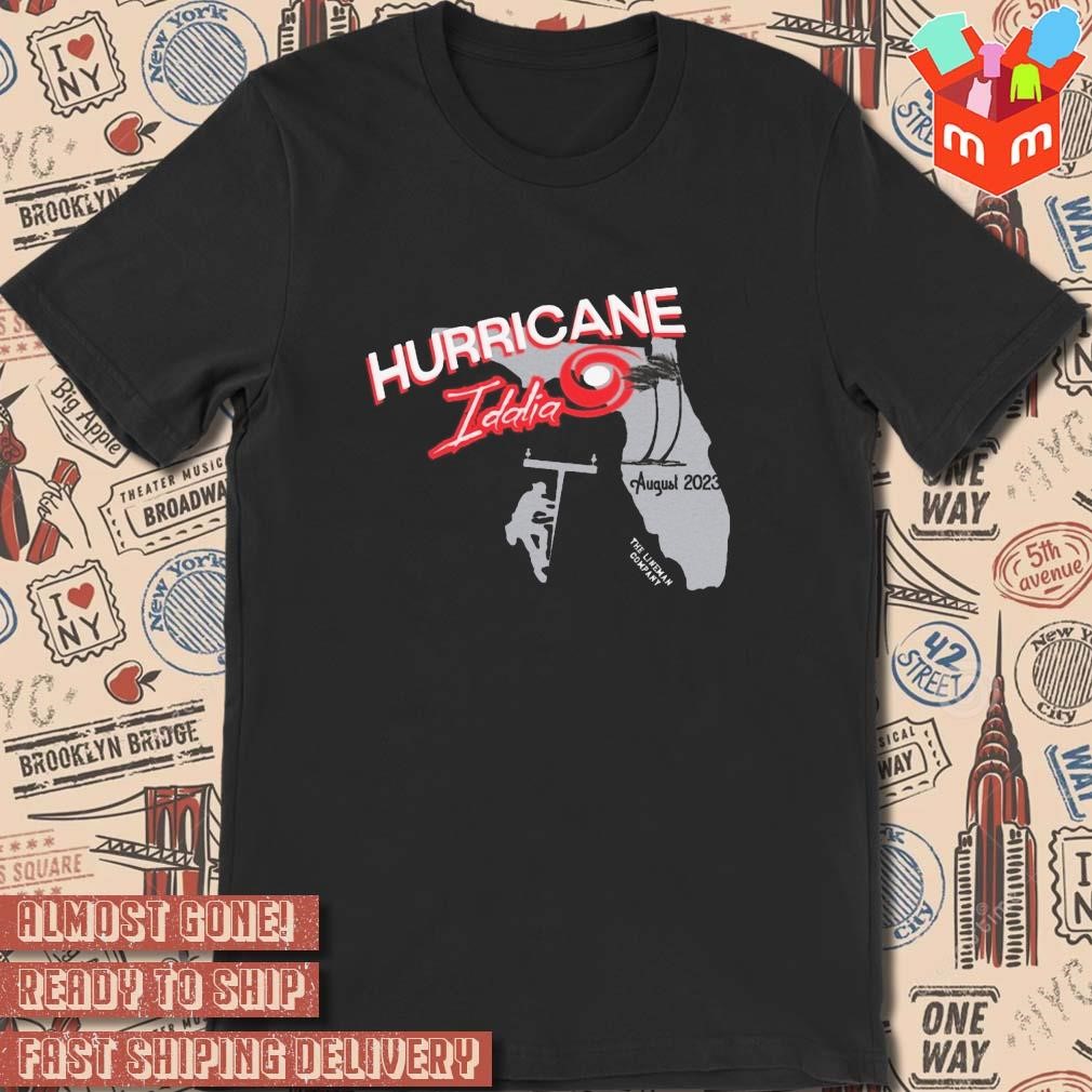 Hurricane Idalia Storm American Lineman Journeyman Florida Georgia logo design T-shirt