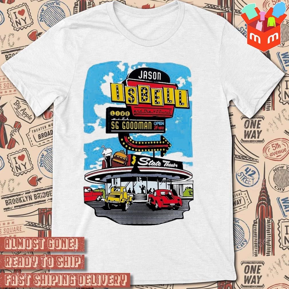 Jason isbell and the 400 live 2023 in new jersey the diner capital of the world art poster design t-shirt