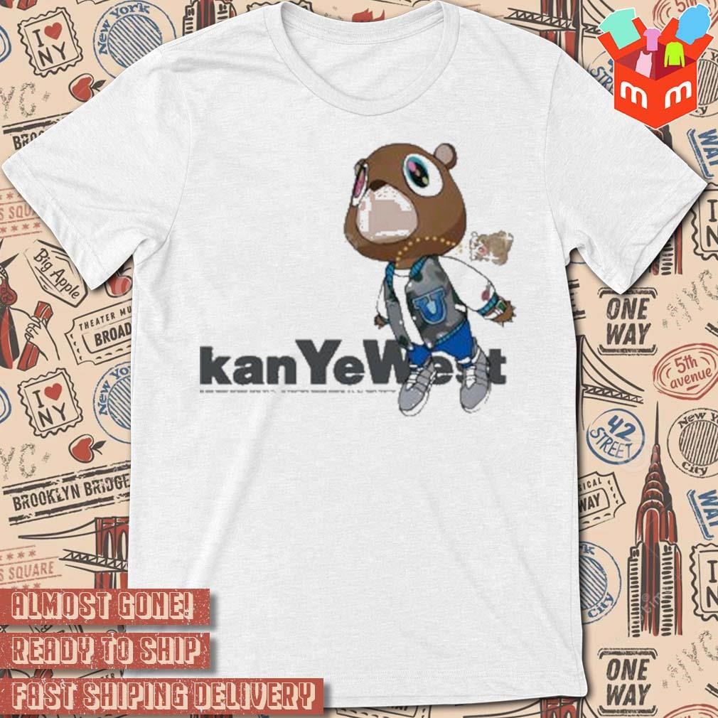 Kanye west flying bear art design t-shirt