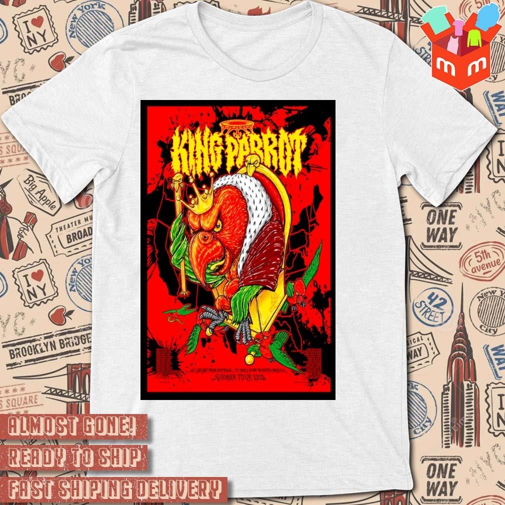 King Parrot Concert 2023 Summer Tour North America art poster design T-shirt