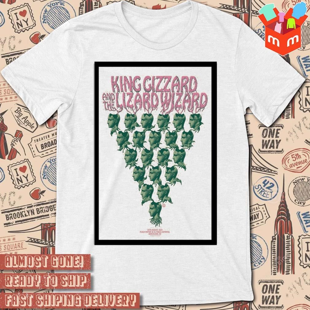 King gizzard and the lizard wizard august 24 2023 Barcelona ES art poster design t-shirt