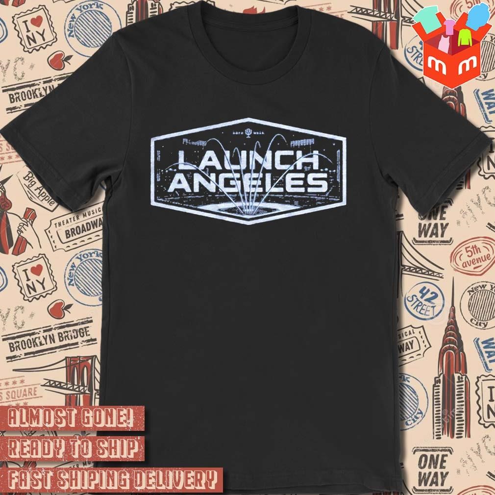 Launch Angeles text design T-shirt