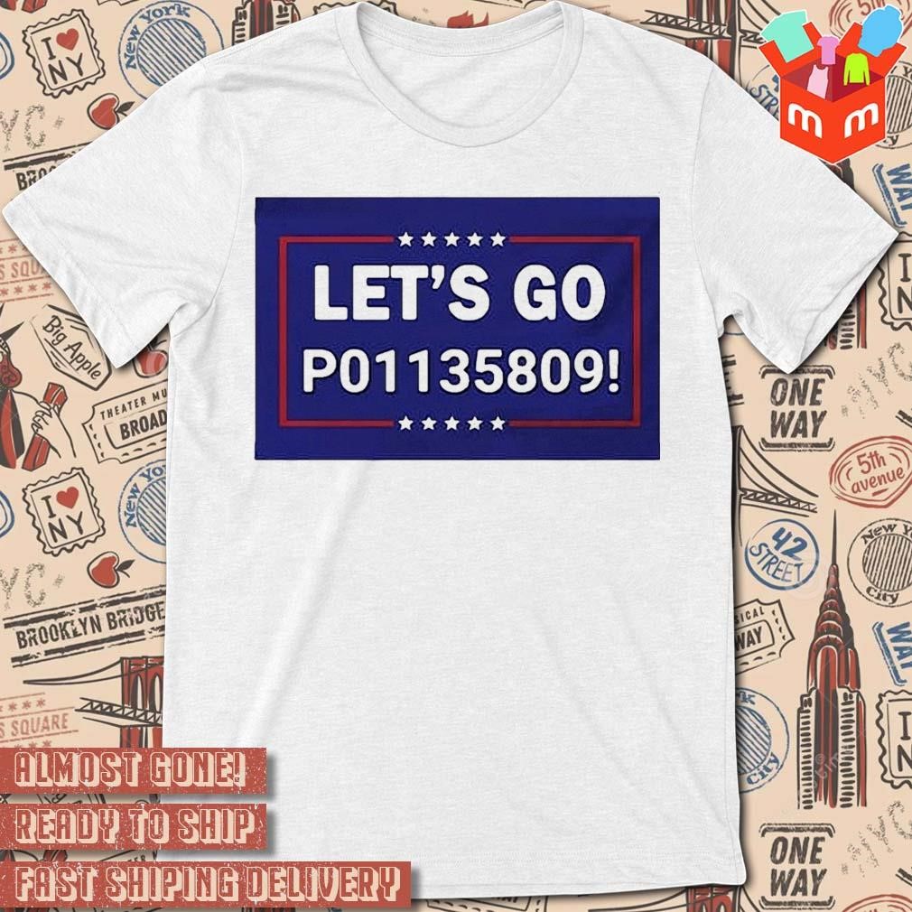 Let’s Go P01135809 Trump text design T-shirt
