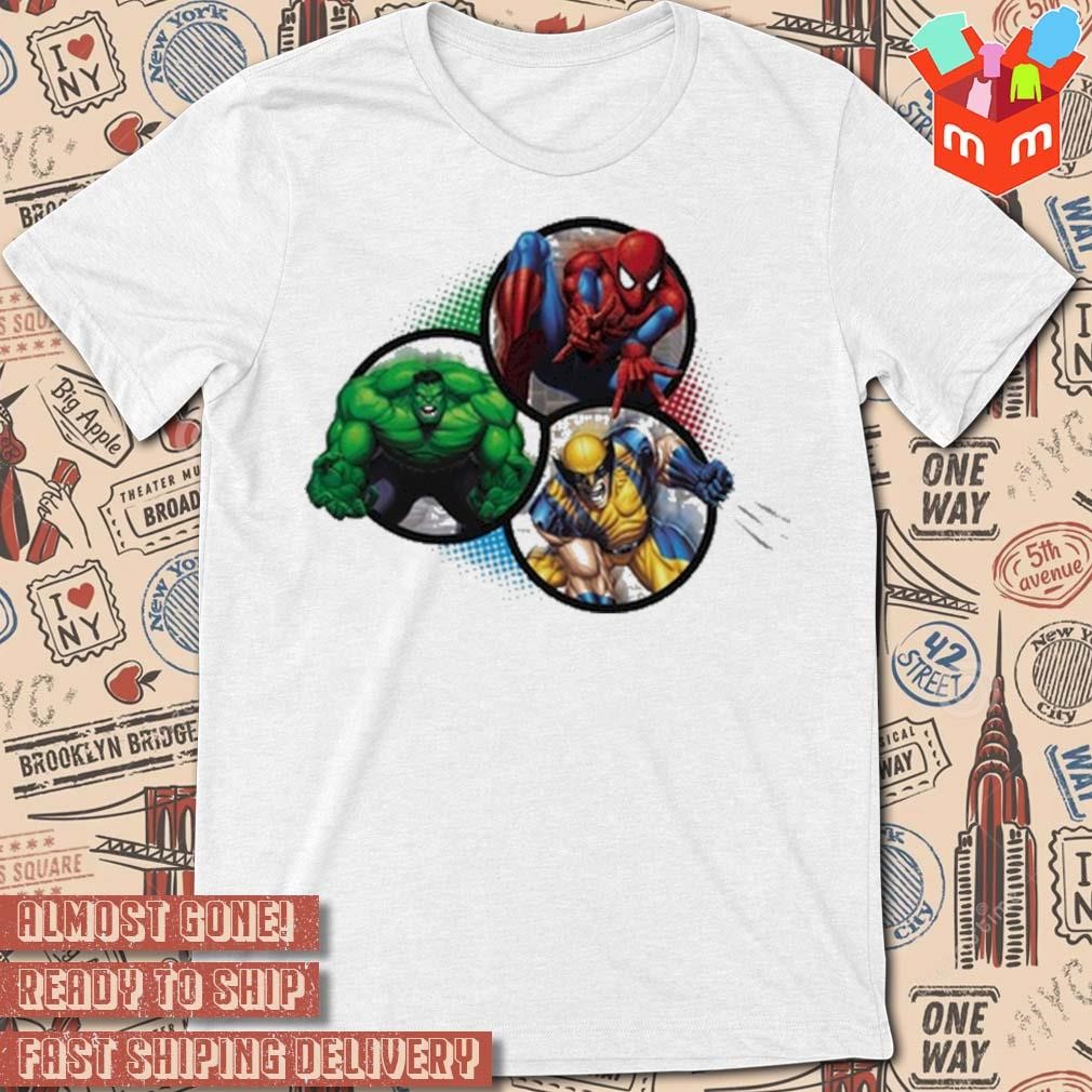 Marvel's trinity art design t-shirt