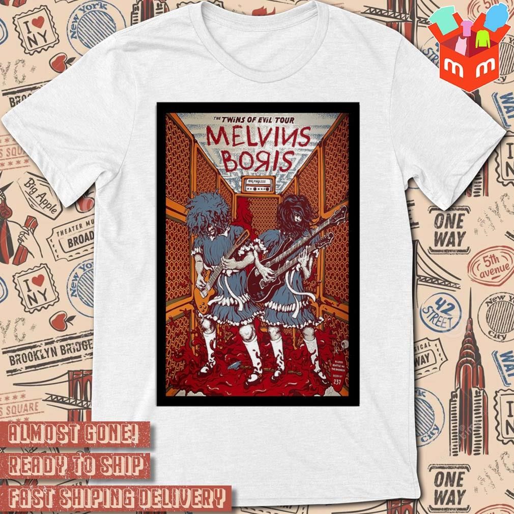 Melvins Boris concert september 1 2023 the showbox Seattle WA art poster design t-shirt