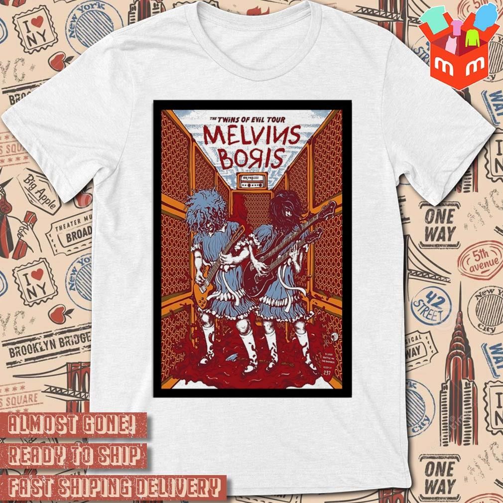 Melvins Seattle the showbox sep 01 2023 art poster design t-shirt