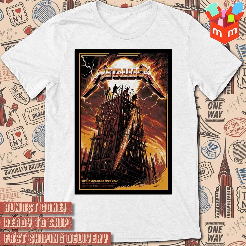 Metallica m72 world tour 2023 Phoenix art poster design t-shirt