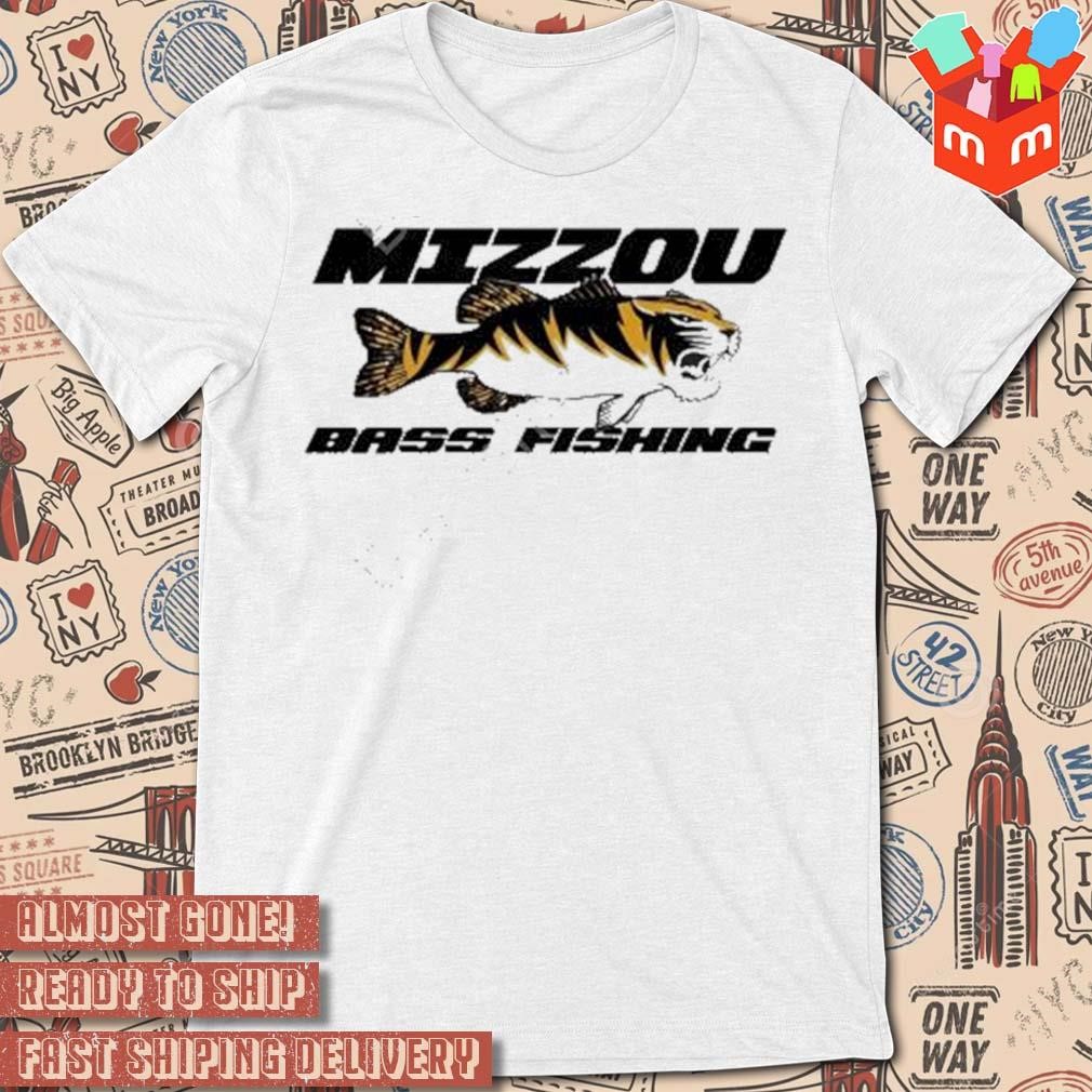 Mizzou bass fishing art design t-shirt