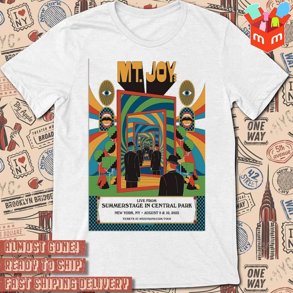 Mt.joy august 9+10 2023 New York NY art poster design t-shirt