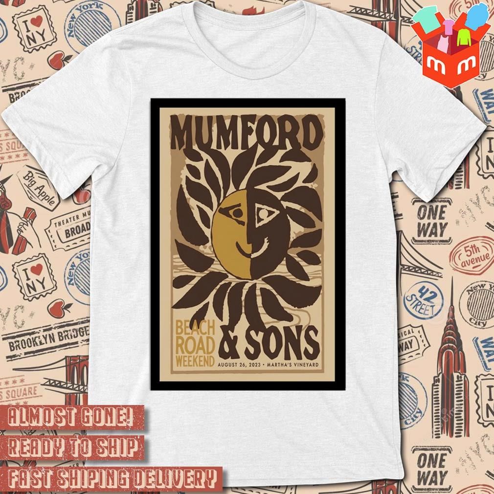 Mumford and sons at beach road weekend vineyard haven MA 2023 art poster design t-shirt