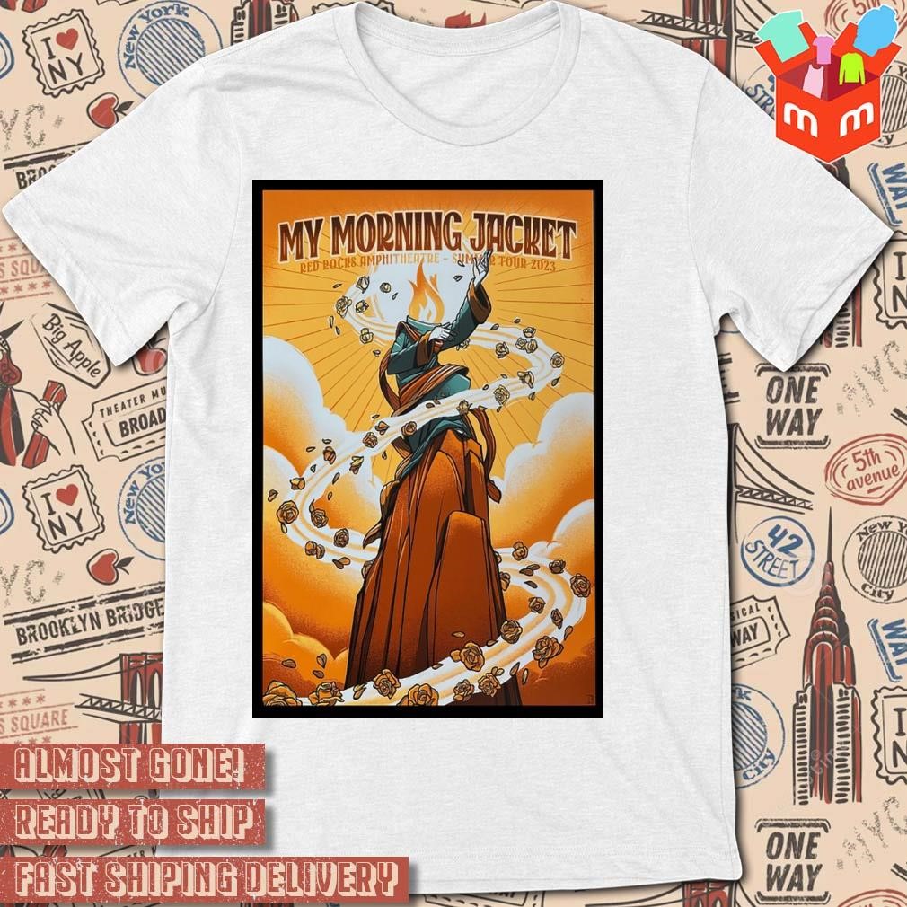 My Morning Jacket Summer Tour 2023 Red Rocks art poster design T-shirt