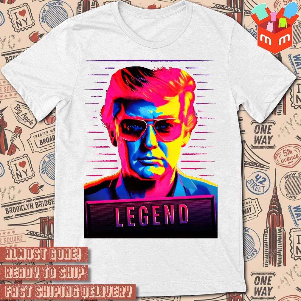 Official Donald Trump Legend neon light art design T-shirt