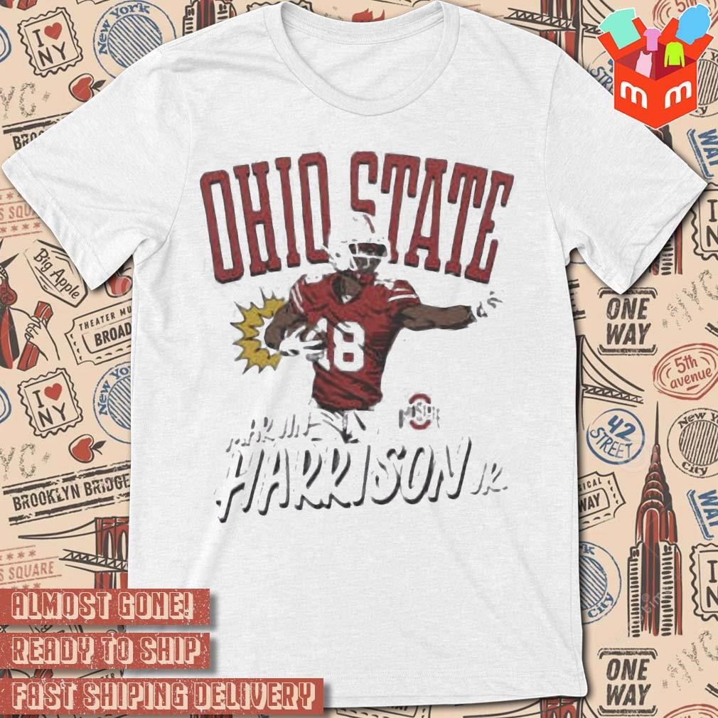 Ohio State Marvin Harrison Jr art design T-shirt