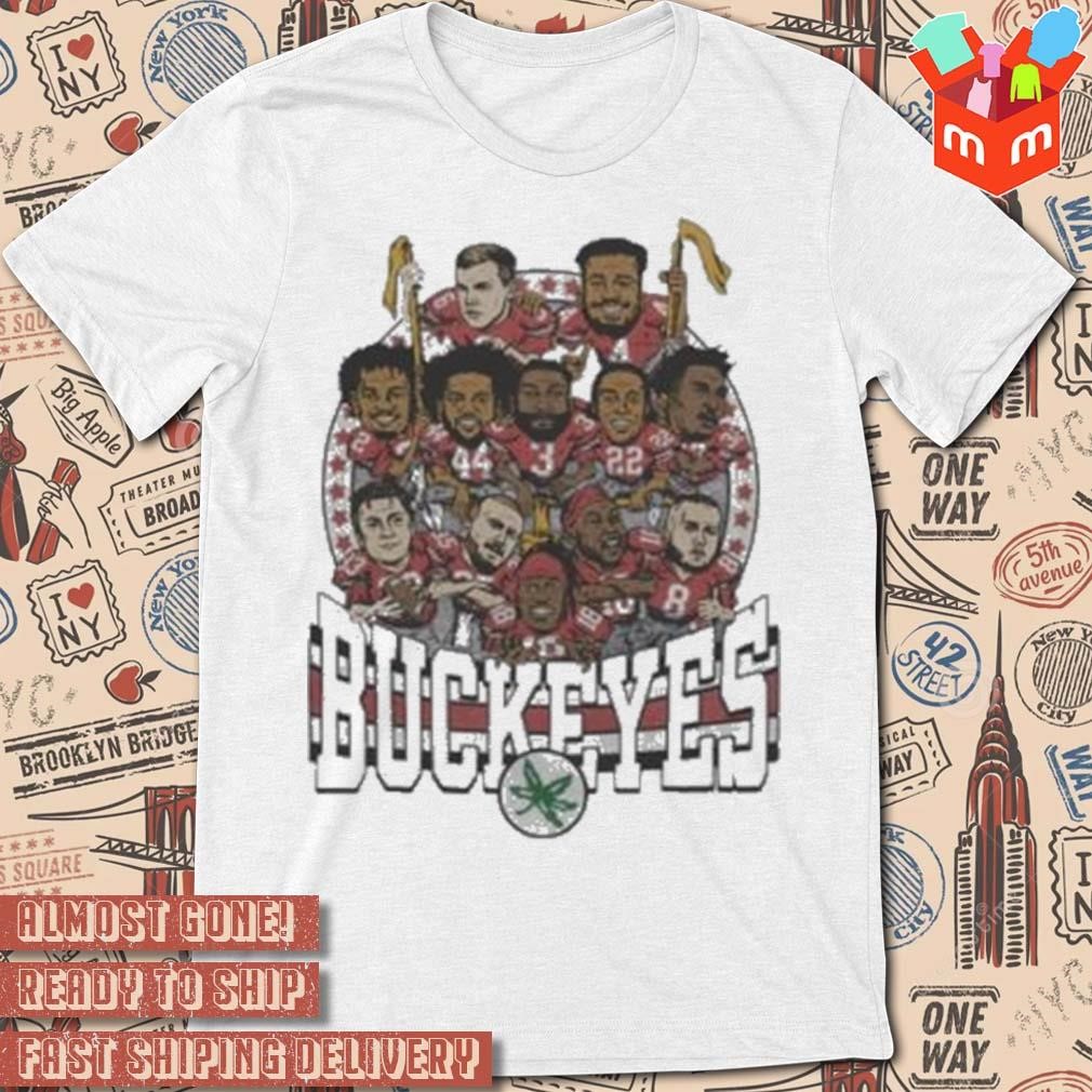 Ohio state buckeyes team 2023 art design t-shirt