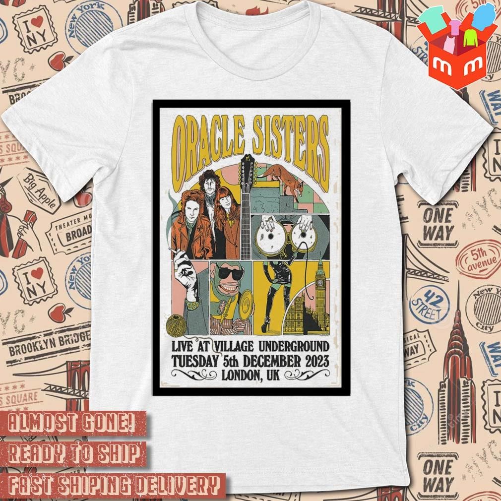 Oracle sisters village underground event 12.05.23 art poster design t-shirt