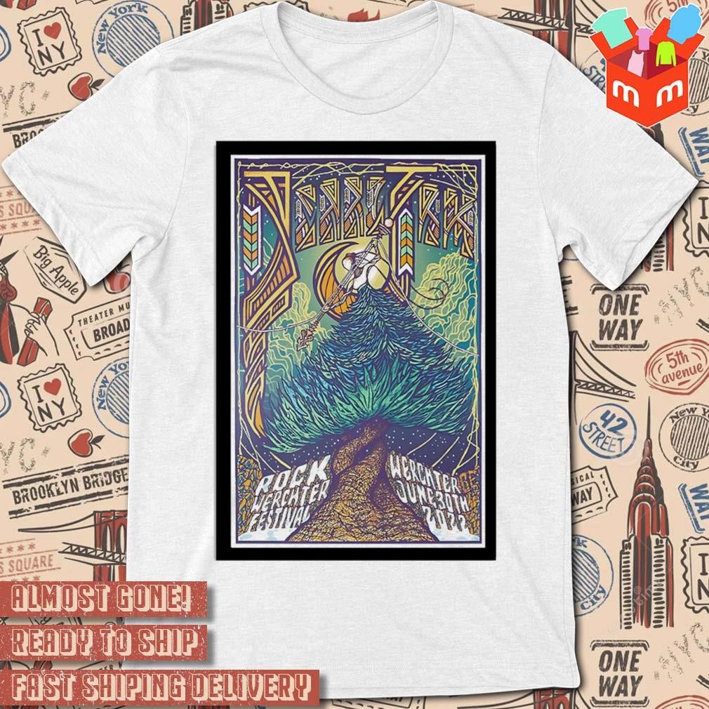 Pearl jam rock werchter festival art poster design t-shirt
