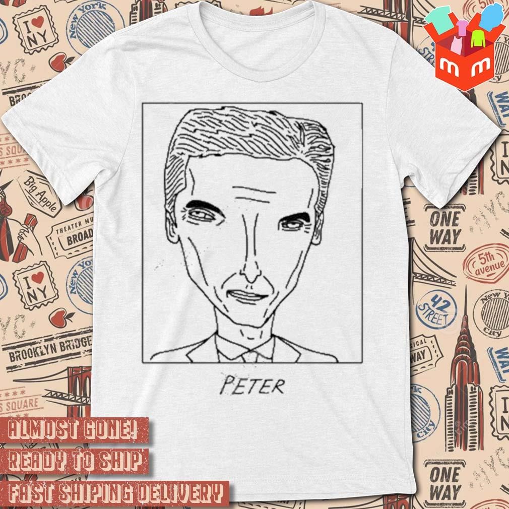 Peter capaldi badly drawn celebrities art design t-shirt