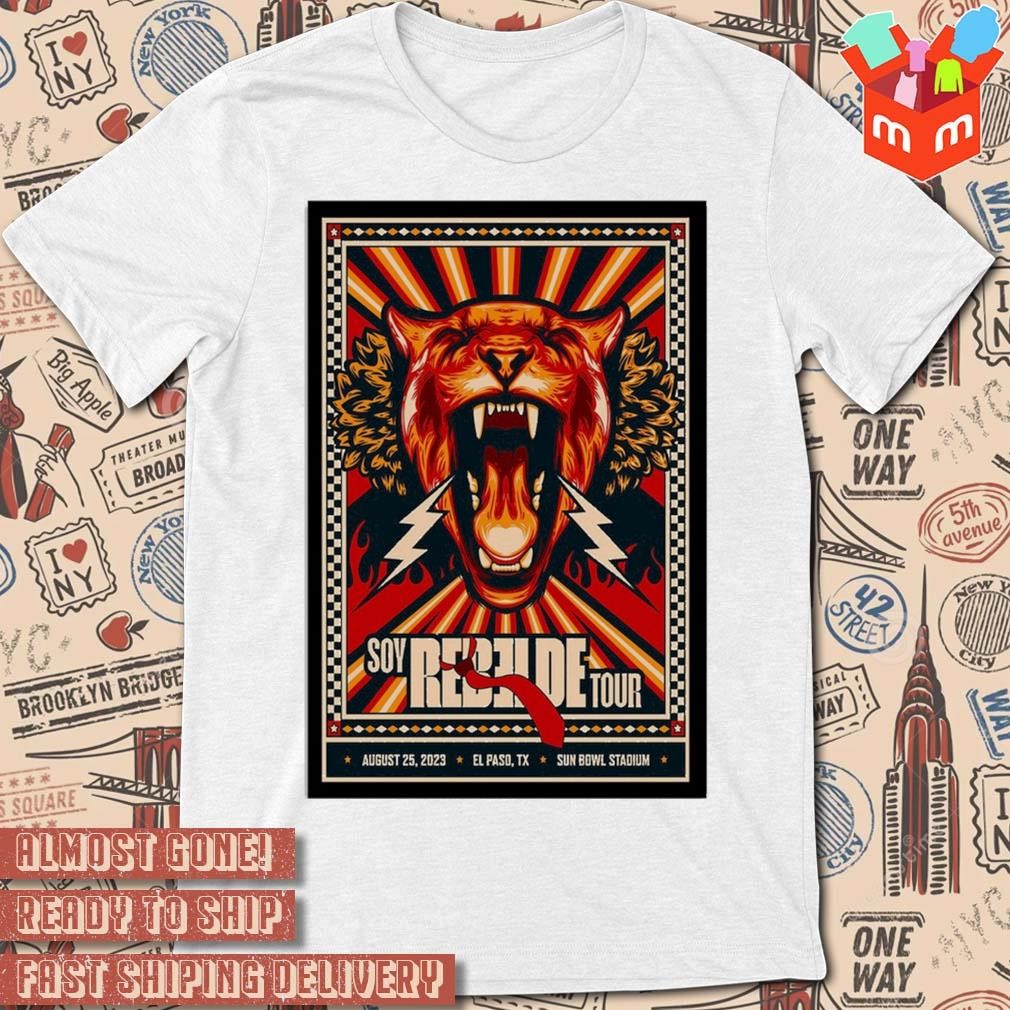 Rbd soy rebelde tour aug 25 2023 El Paso TX art poster design t-shirt