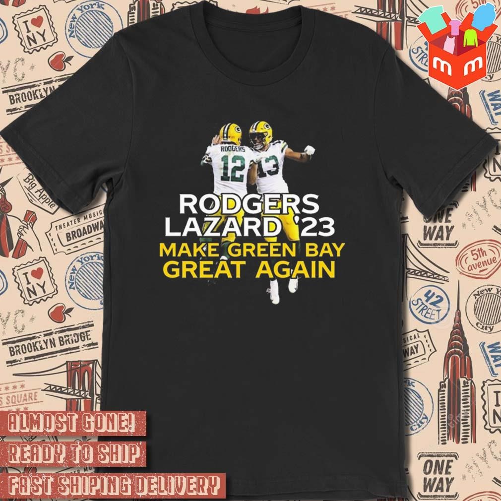 Rodgers Lazard 23 make Green Bay Packers great again photo design t-shirt