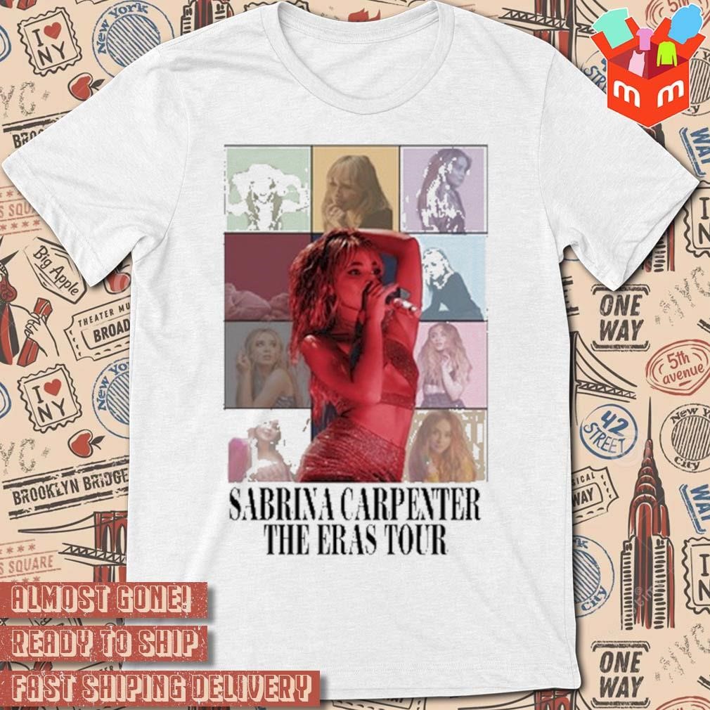 Sabrina Carpenter the eras tour photo design t-shirt