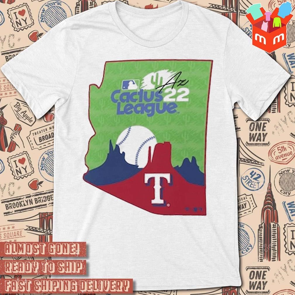 Texas Rangers 2022 Mlb Spring Training Cactus League State art design T-shirt