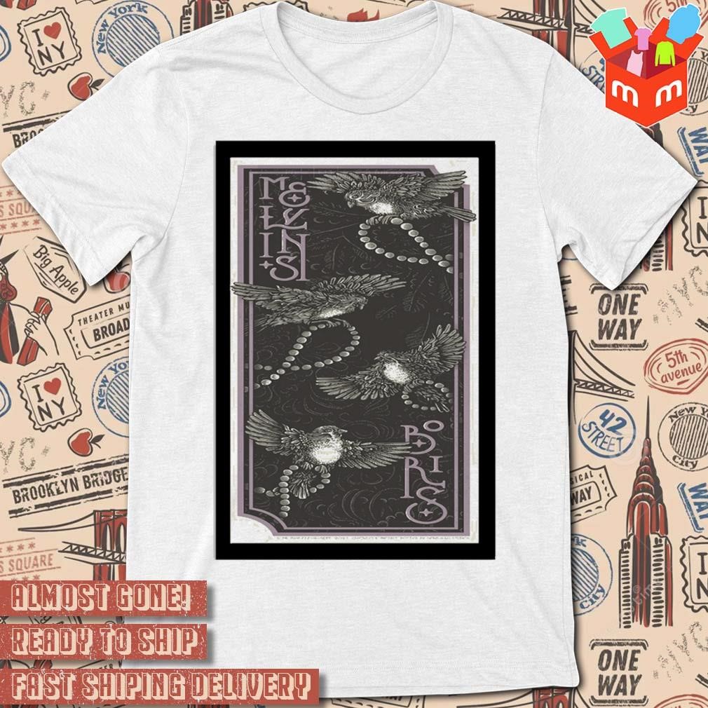 The Melvins rock band and Boris metro Chicago Illinois september tour 2023 art poster design t-shirt