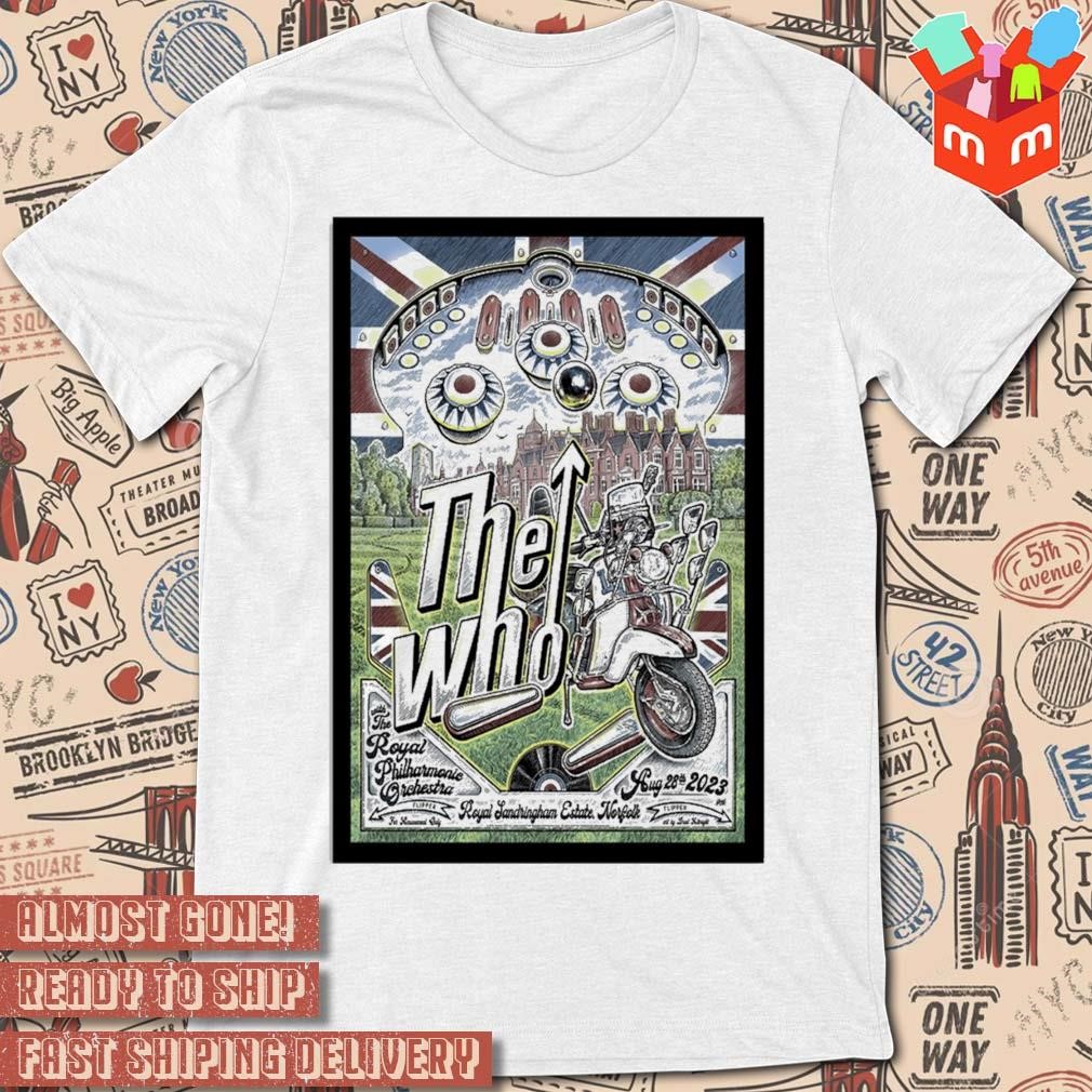 The who royal sandringham estate Norfolk UK august tour 2023 art poster design t-shirt