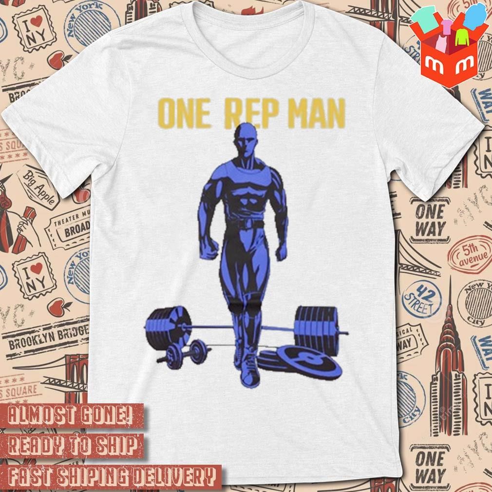 Top fitted one rep man art design t-shirt