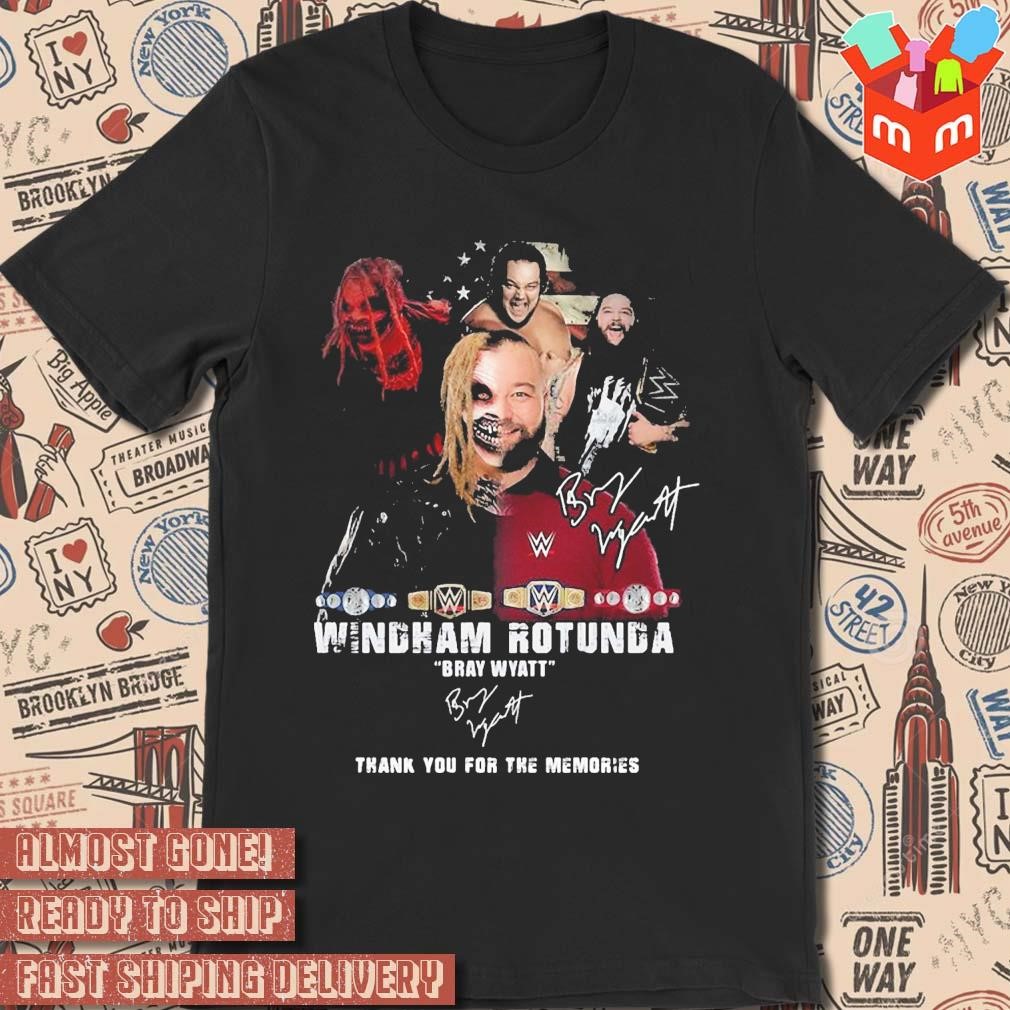 Windham Totunda Rest In Peace Bray Wyatt thank you for the memories photo design T-shirt