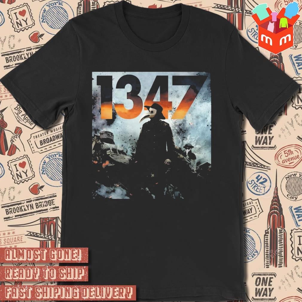 1347 plague doctor photo design t-shirt
