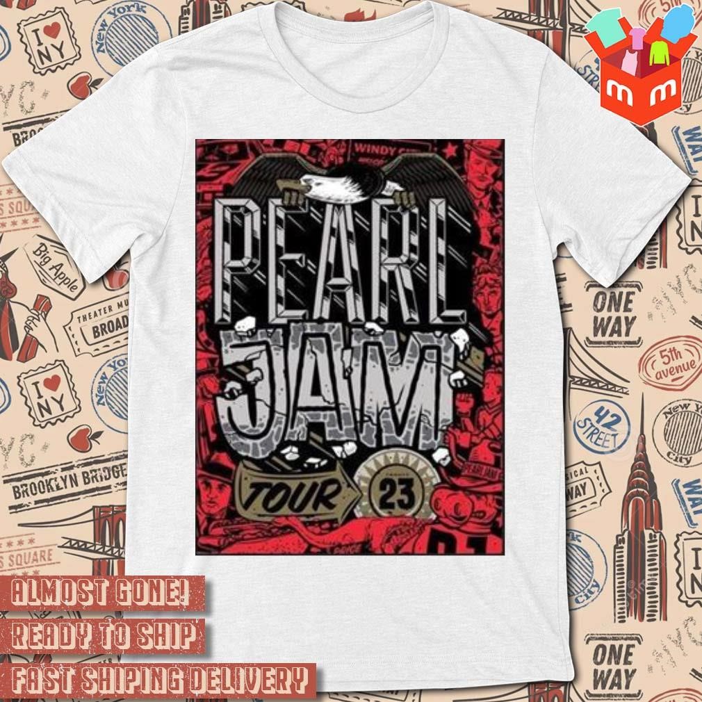 Announces tour pearl jam 2023 art poster design t-shirt