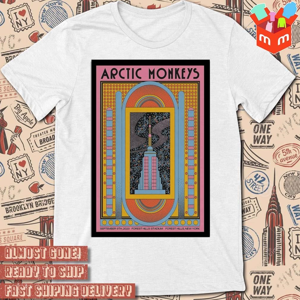 Arctic monkeys 9-9 2023 forest hill stadium forest hill NY art poster design t-shirt