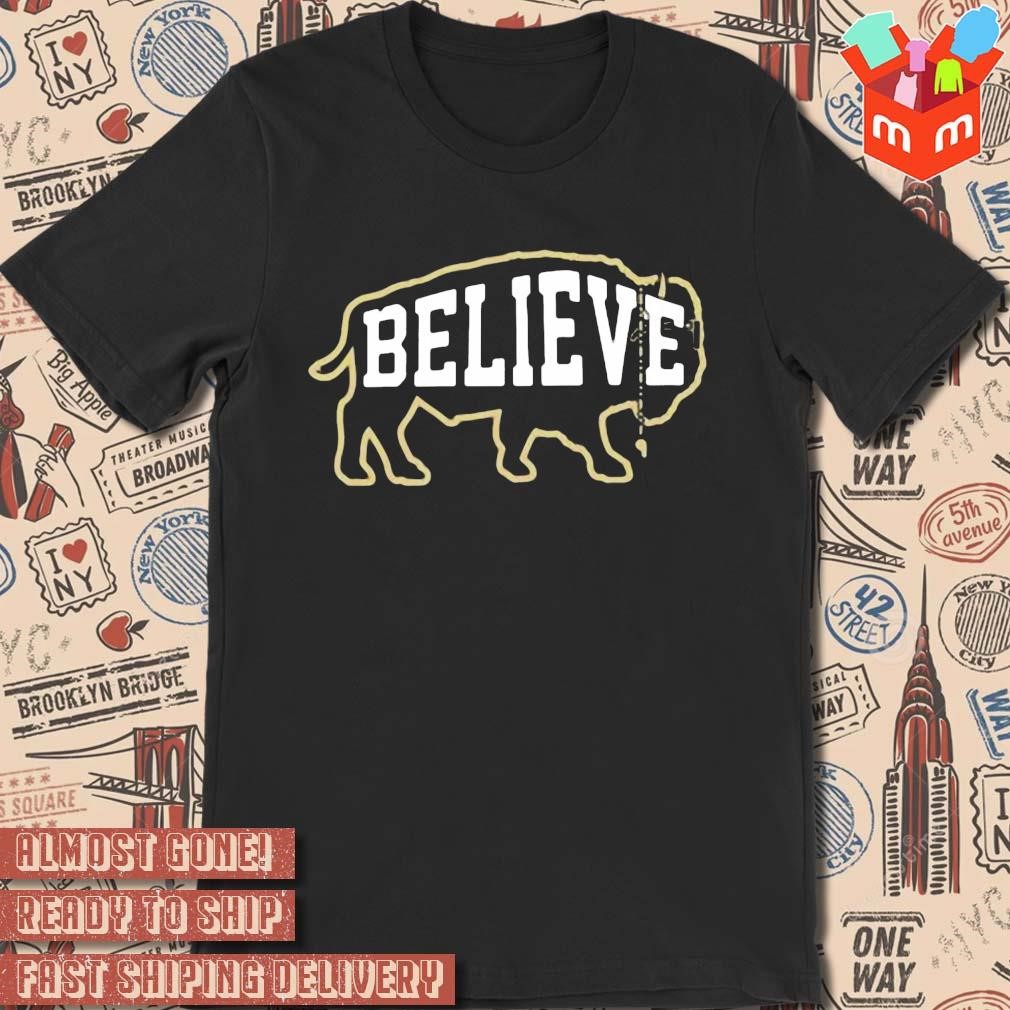 Believe Buffalo logo design T-shirt