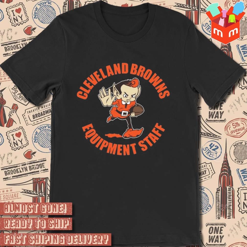 Cleveland browns equipment staff art design t-shirt