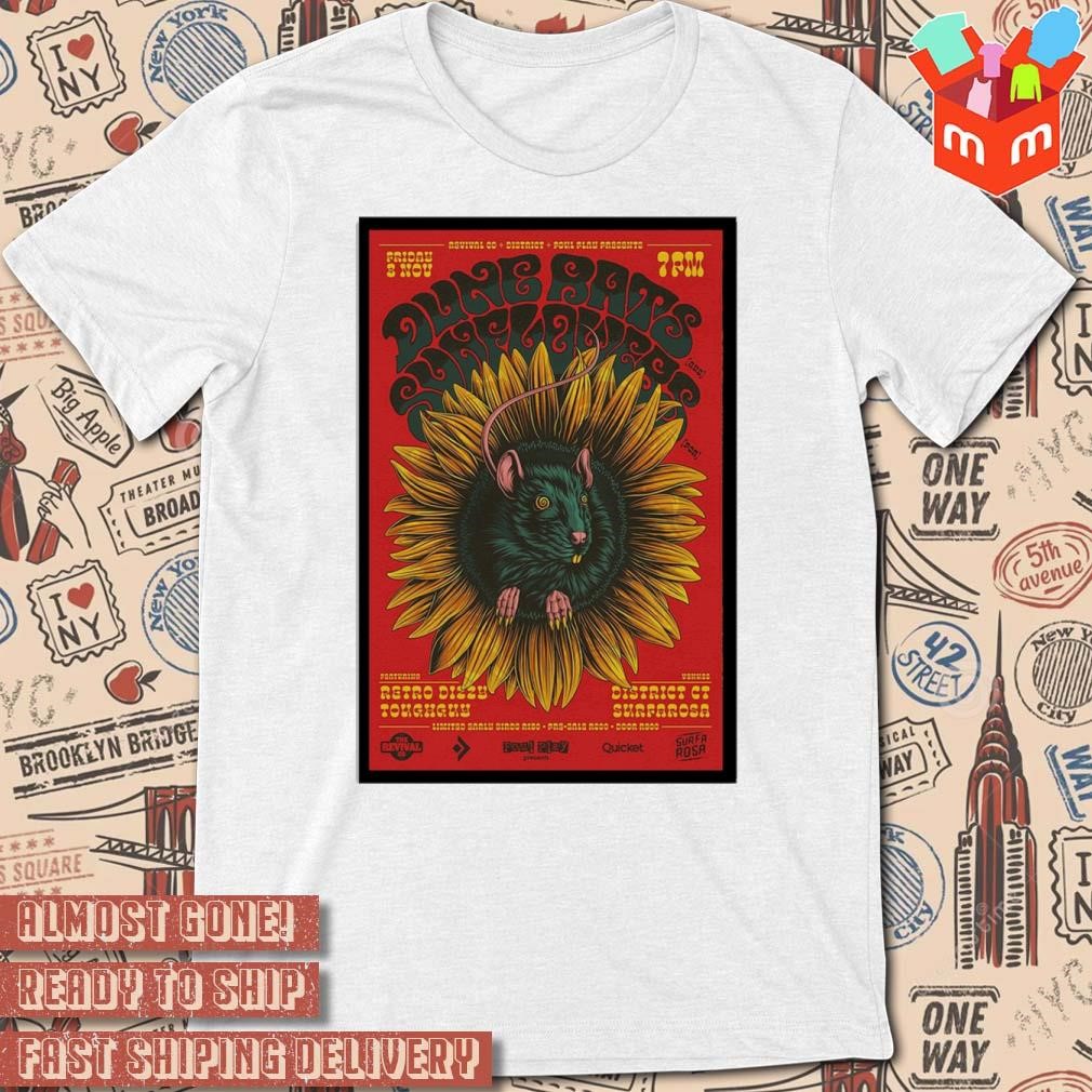 Dune rats and sunflowers district 11 03 2023 tour art poster design t-shirt
