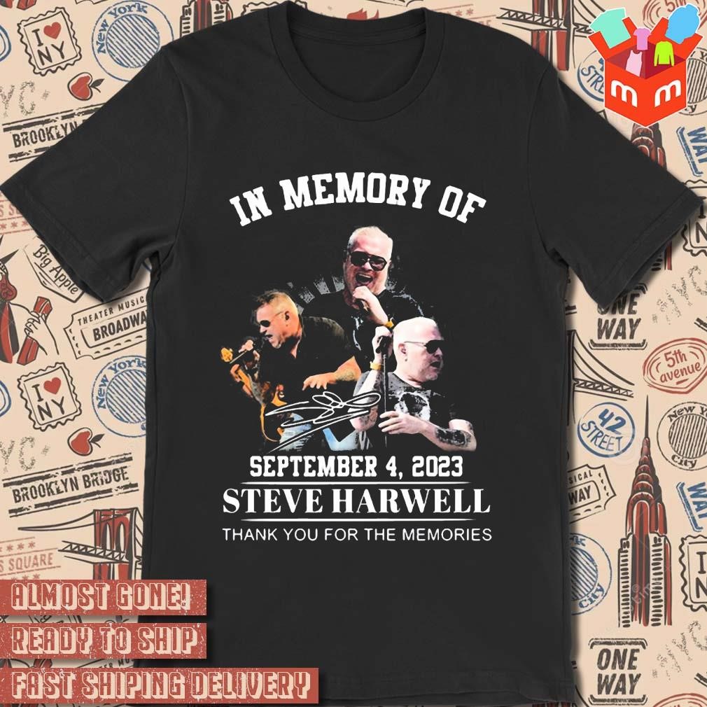 In memory of september 4 2023 Steve Harwell thank you for the memories signature photo design t-shirt