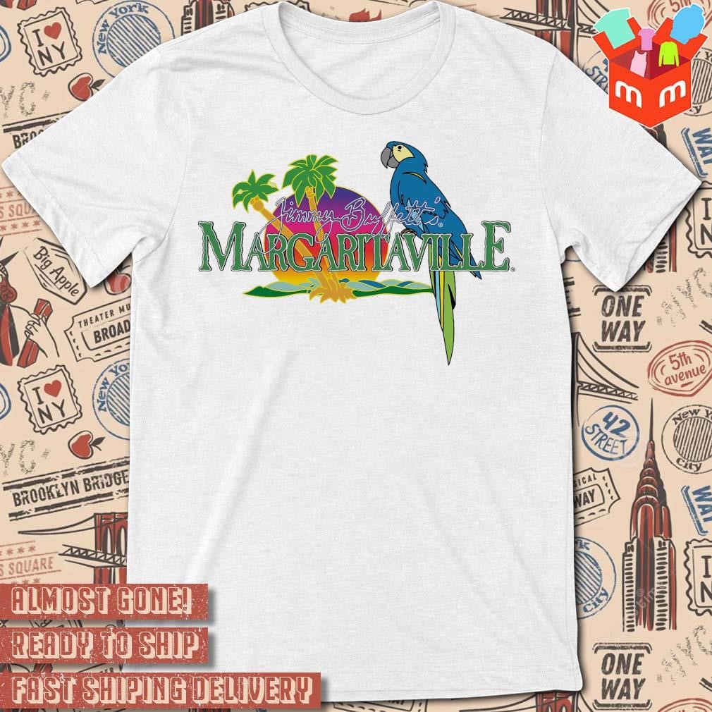 Jimmy Buffett Margaritaville Parrot Logo art design T-shirt