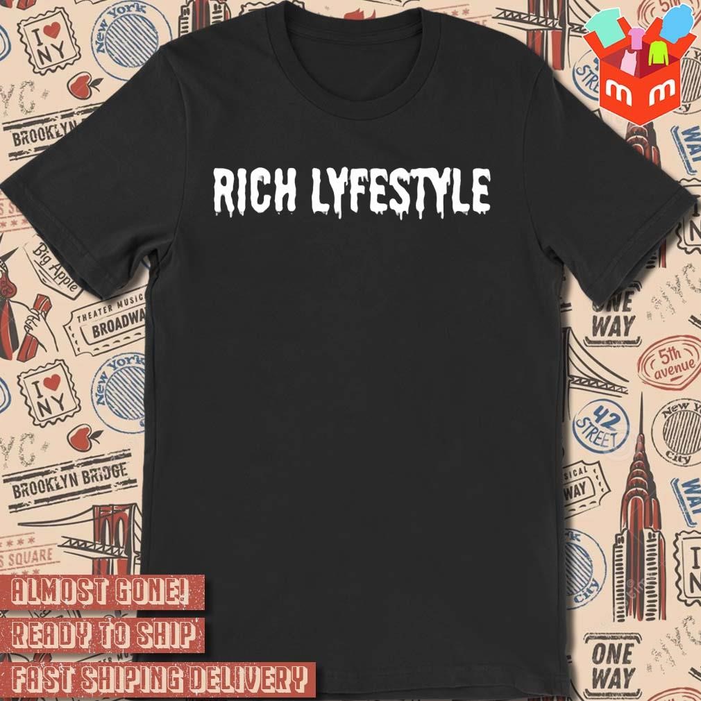 Nick Schwager Rich Lifestyle text design T-shirt