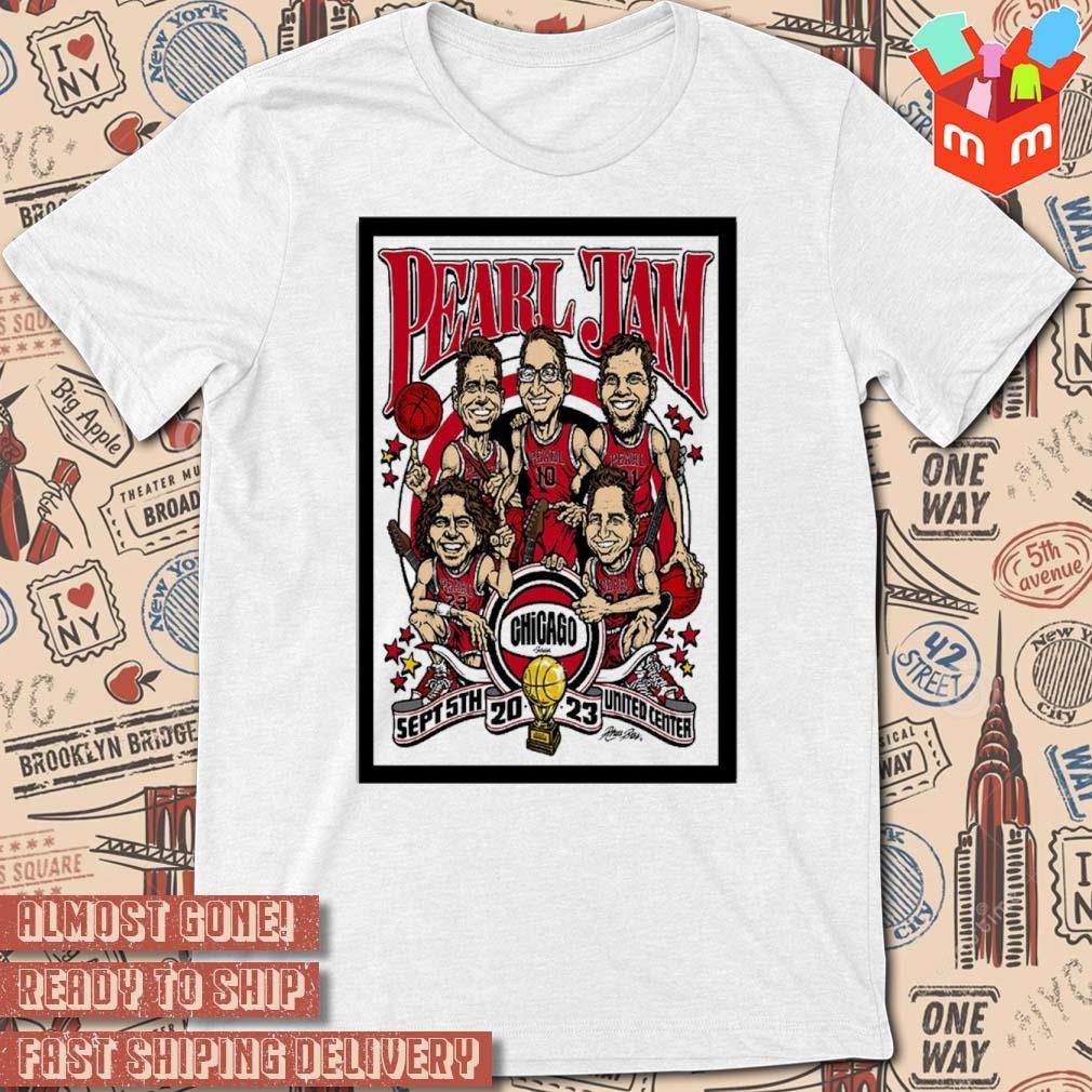 Pearl Jam september 5th Chicago event art poster design t-shirt
