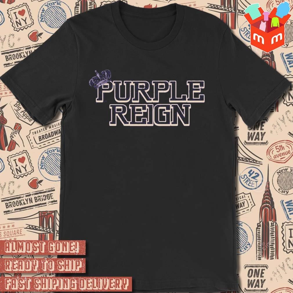 Purple Reign text design t-shirt