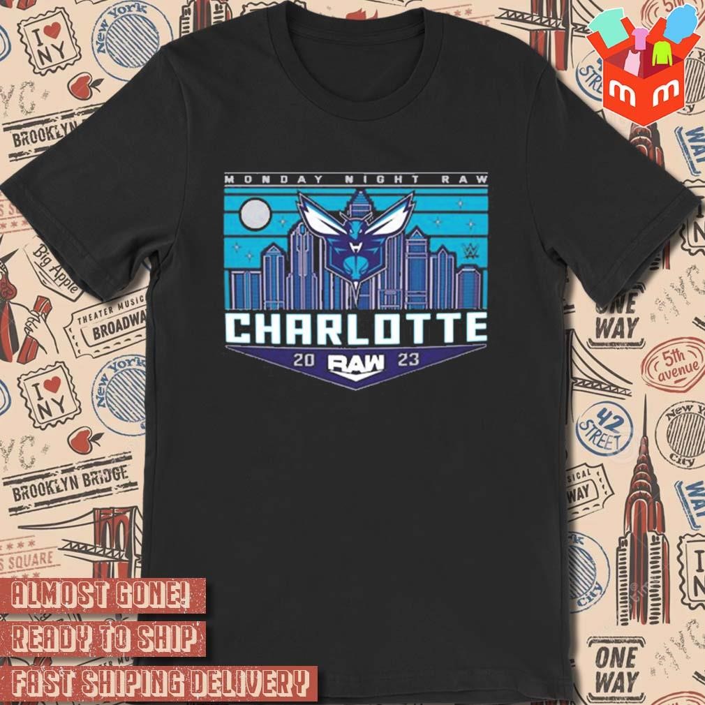 Raw x charlotte hornets art design t-shirt