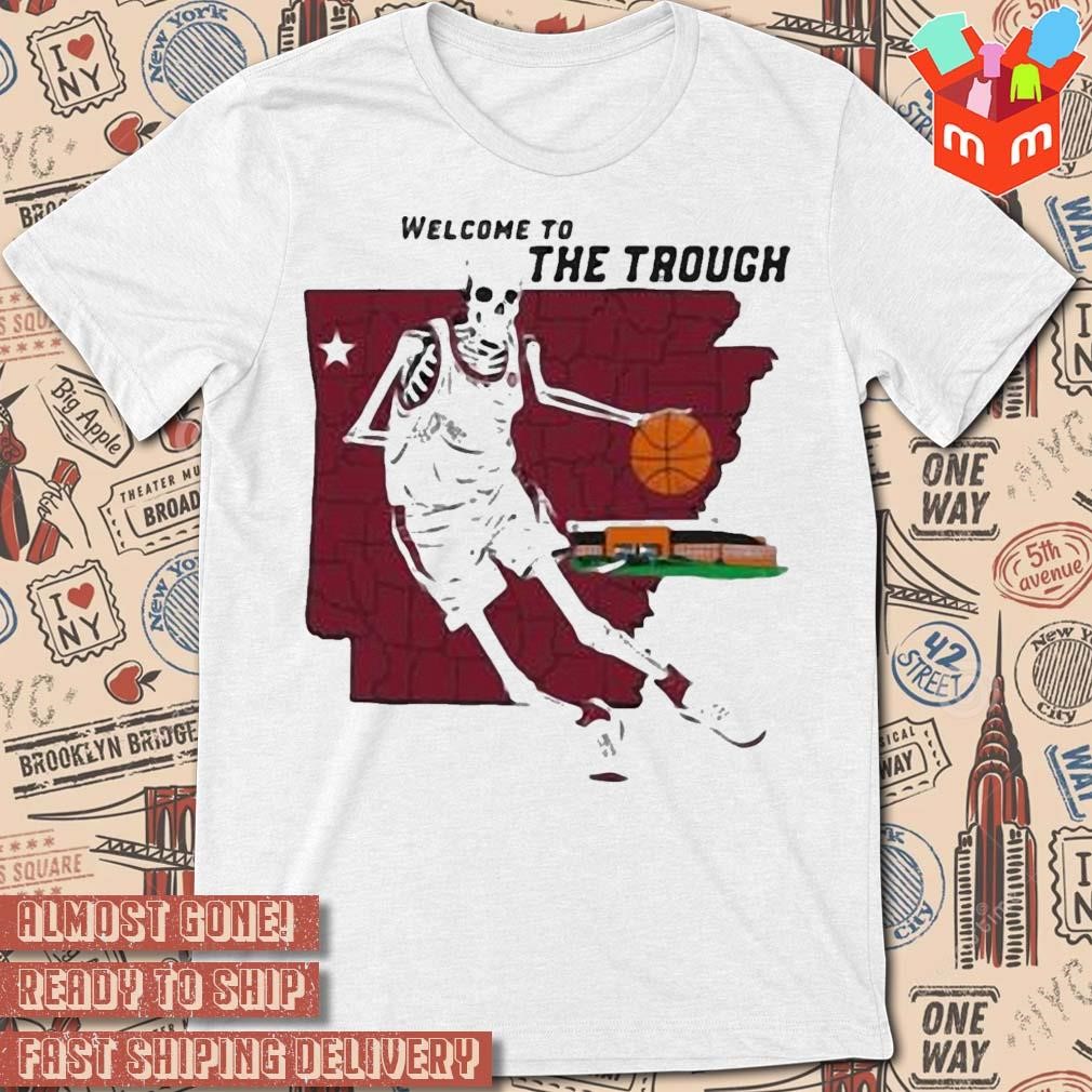 Skeleton welcome to the trough basketball 2023 art design t-shirt