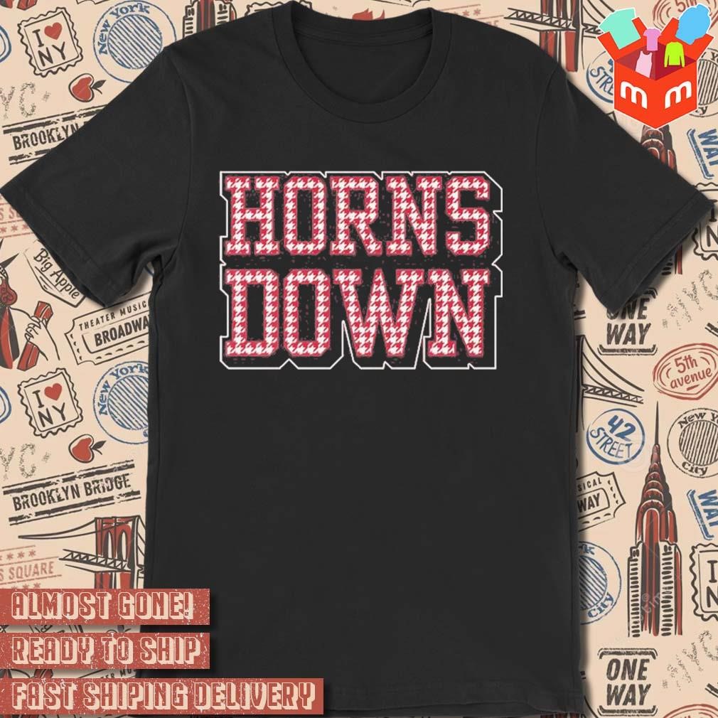 Texas A&M Aggies Horns Down text design t-shirt