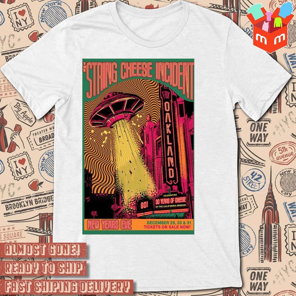 The string cheese incident 30 years of cheese California tour 2023 art poster design t-shirt