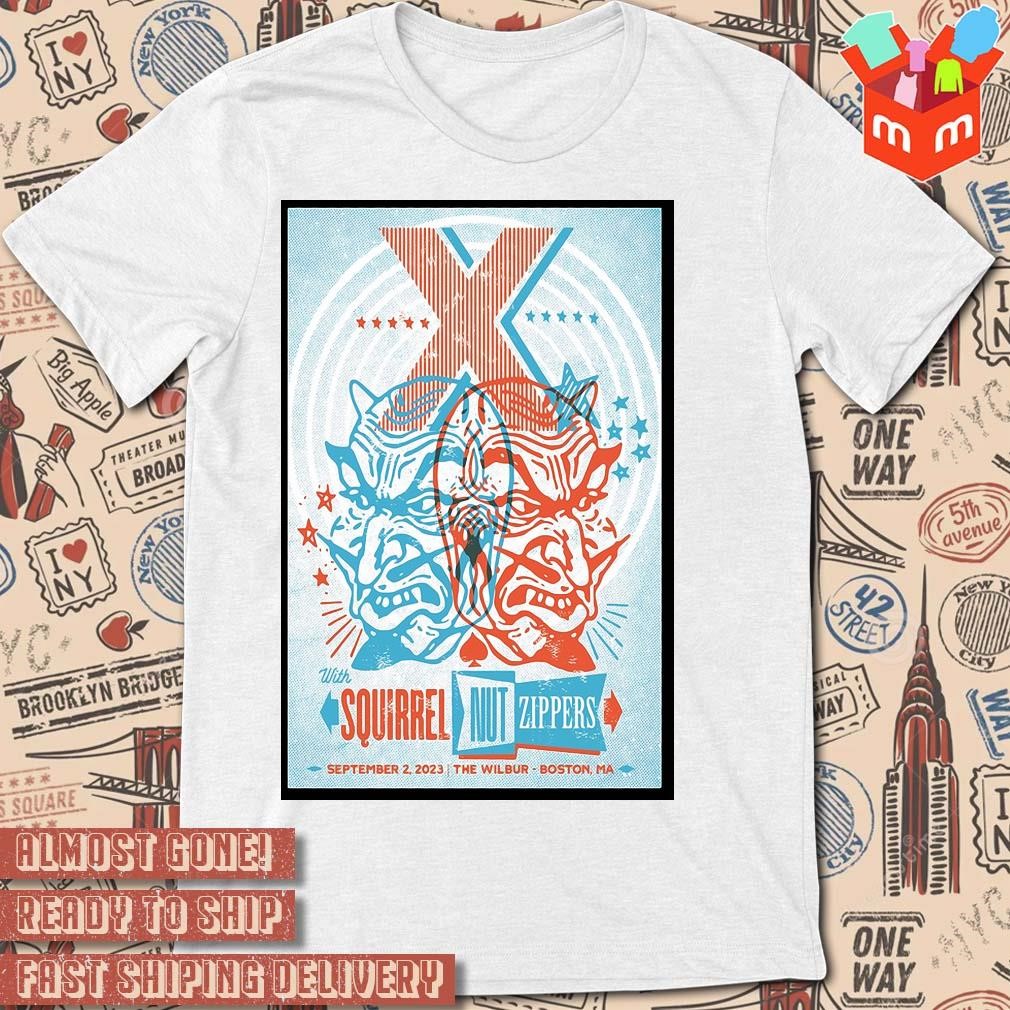 X The Band September 2, 2023 Boston MA Event art poster design T-shirt