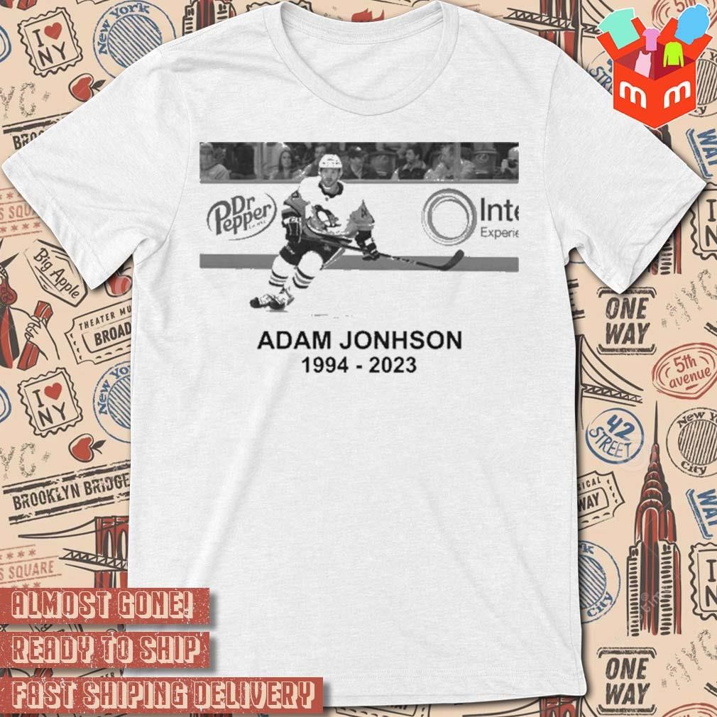 Adam Johnson Pittsburgh Penguins Forever Our 47 1994-2023 black and white photo t-shirt