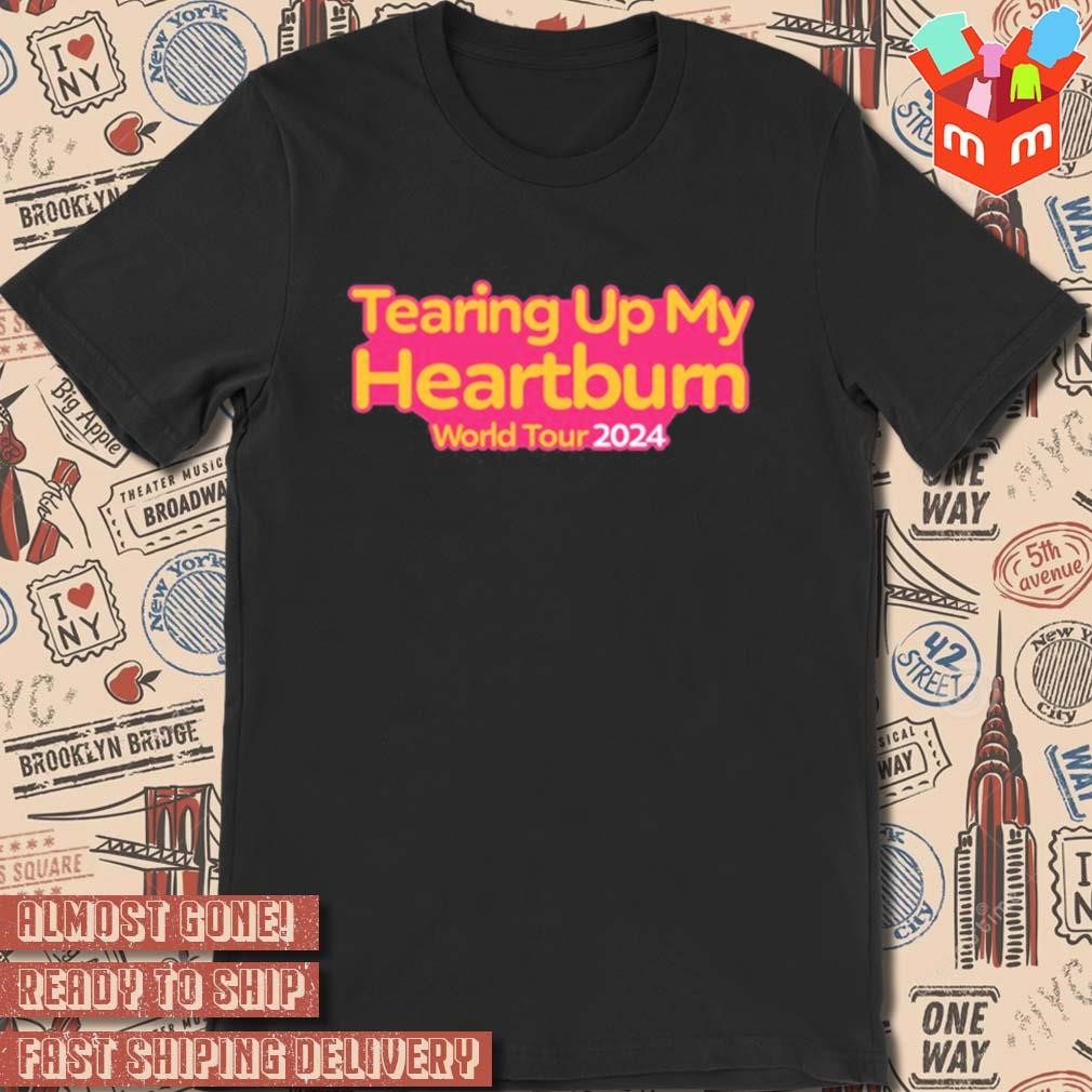 Lance Bass tearing up my heartburn world tour 2024 t-shirt